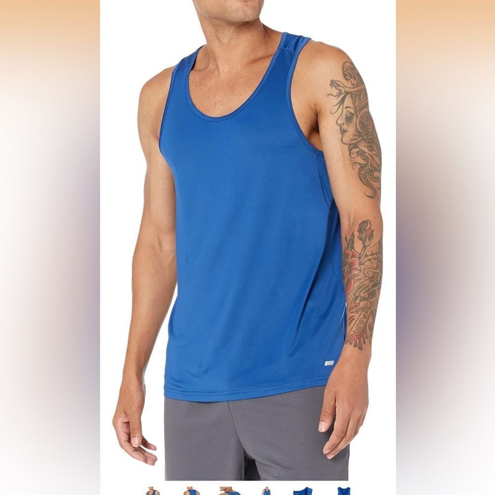 Mens XS NWT‎ Amazon Essentials Men Quick Dry Tech Stretch Active Sleeveless Tank